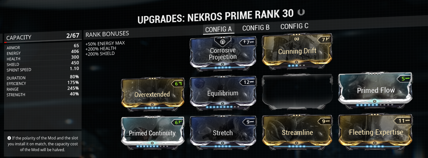 My Nekros energy desecrate build